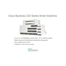 Cisco Business 220 Series CBS220-24FP-4G - Commutateur - intelligent - 24 x 10 - 100 - 1000 (PoE+... (CBS220-24FP-4G-EU)_3